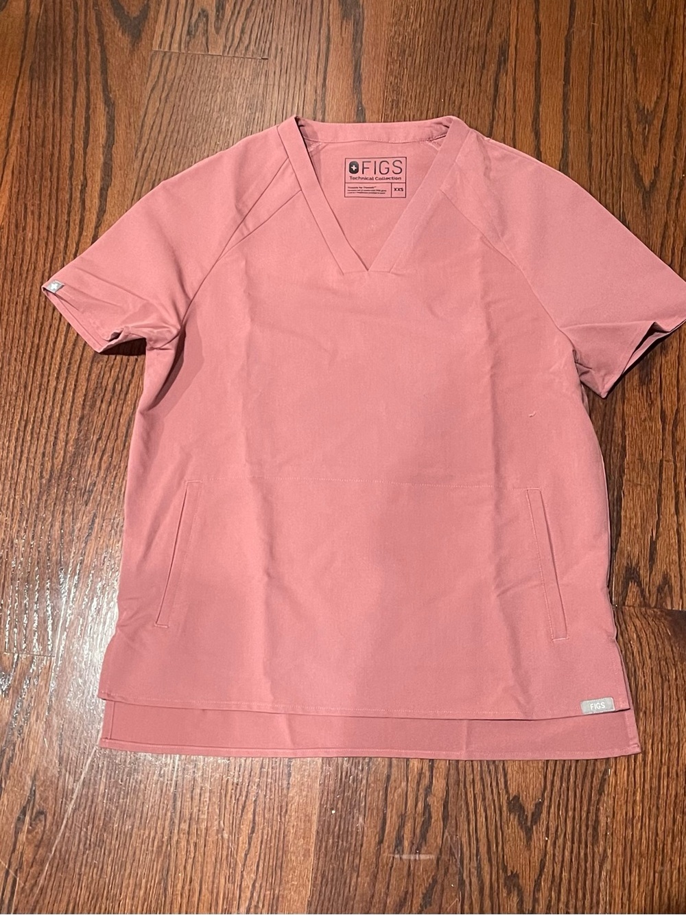 FIGS Two-Pocket Scrub Top- Mauve